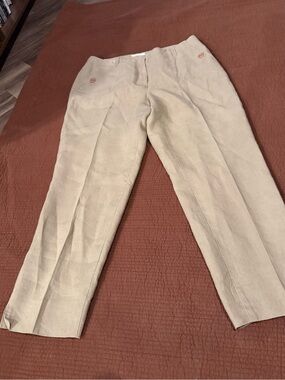 Talbots Beige Straight-Leg Chinos